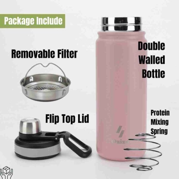 22oz Insulated Stainless Steel Shaker Bottle