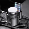 Adjustable Car Cup Holder Expander with Removable Phone Holder