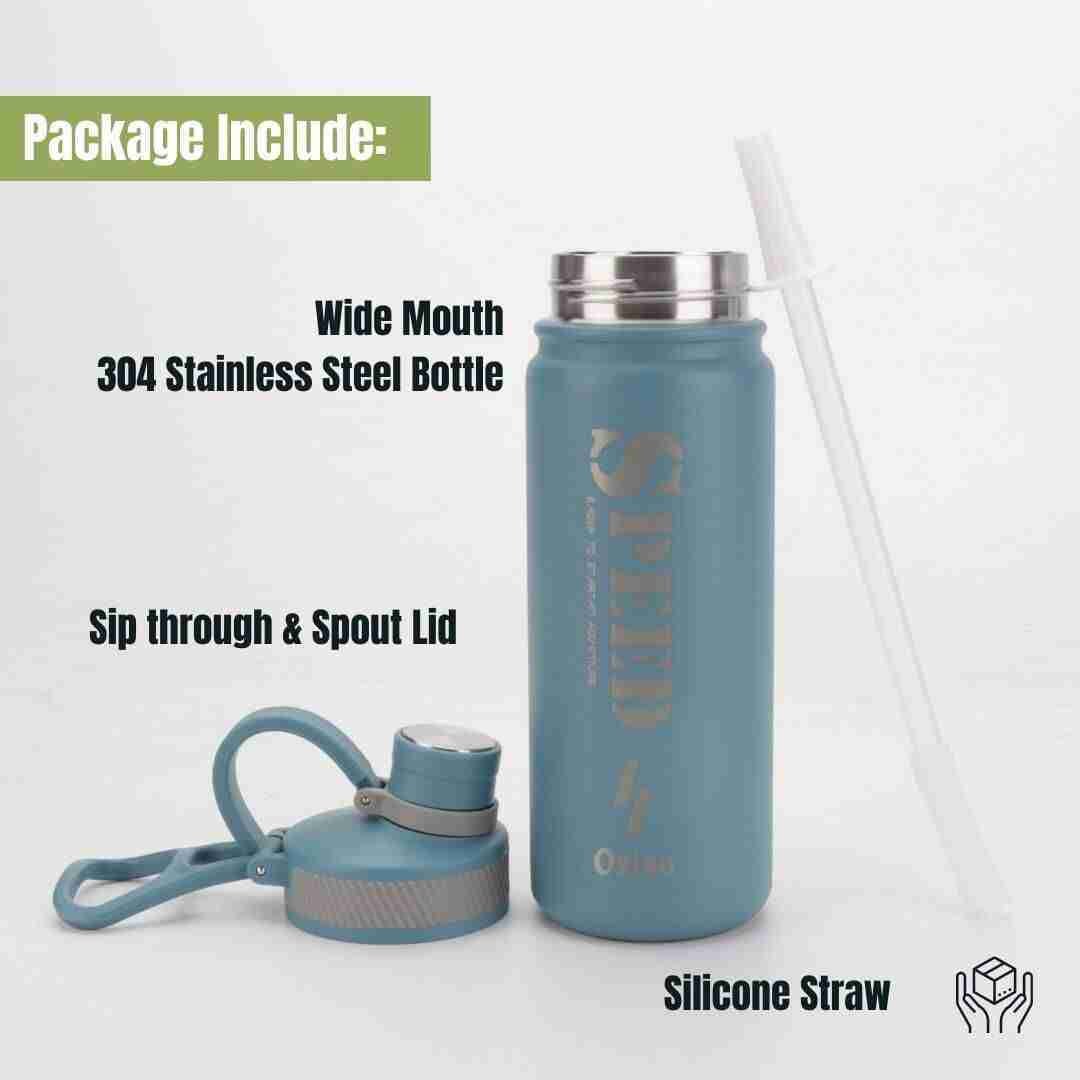 Ozizo M-63 Cyan 20oz 590 ml Insulated Protein Shaker with Small Mouth and  Spring